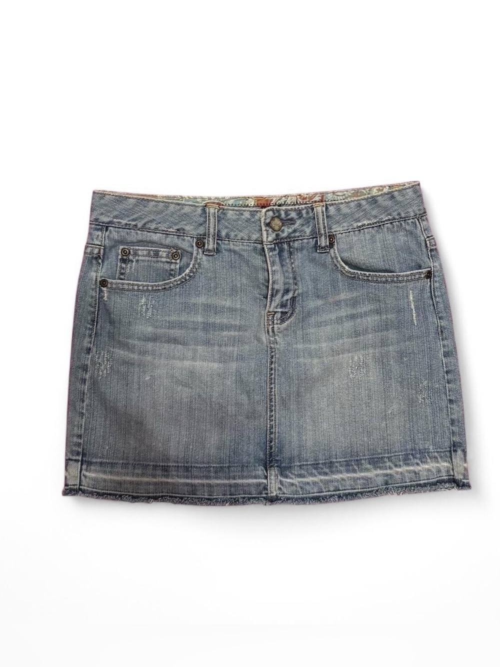 VTG Y2K Myth of Jade Denim Blue Jean Mini Skirt